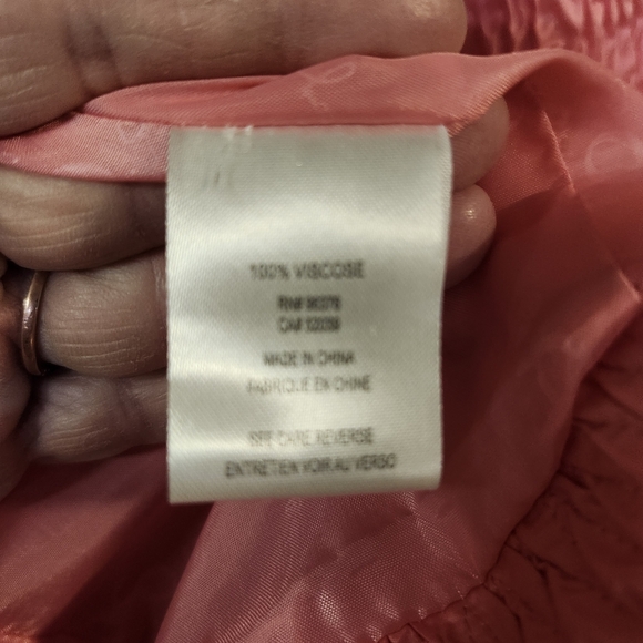 Samuel Dong Crinkled Coral Bomber Jacket Sz M - Picture 4 of 4